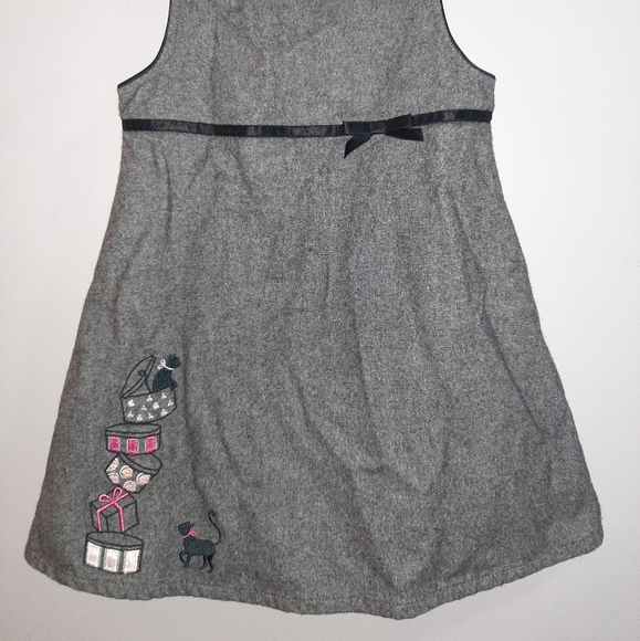 Vintage Gymboree City Sidewalk Gray Pinafore Dress - Picture 6 of 6
